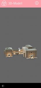 Exemplarische Darstellung der App: 3D-Modell der Villa Hügel © Krupp-Stiftung