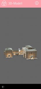 Exemplarische Darstellung der App: 3D-Modell der Villa Hügel © Krupp-Stiftung