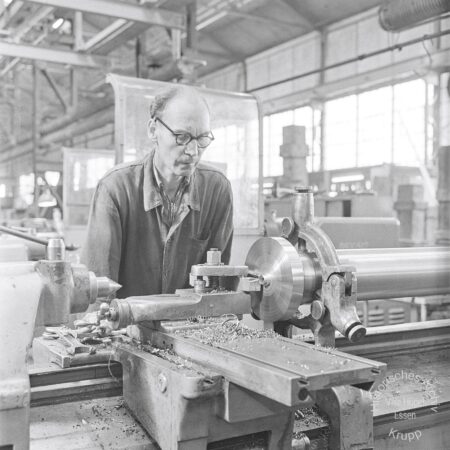 Worker in a Mechanical Workshop.
